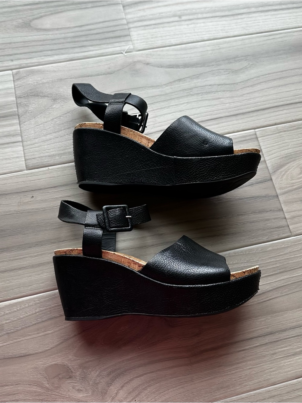 Kirk-Ease Leather Platform Sandals